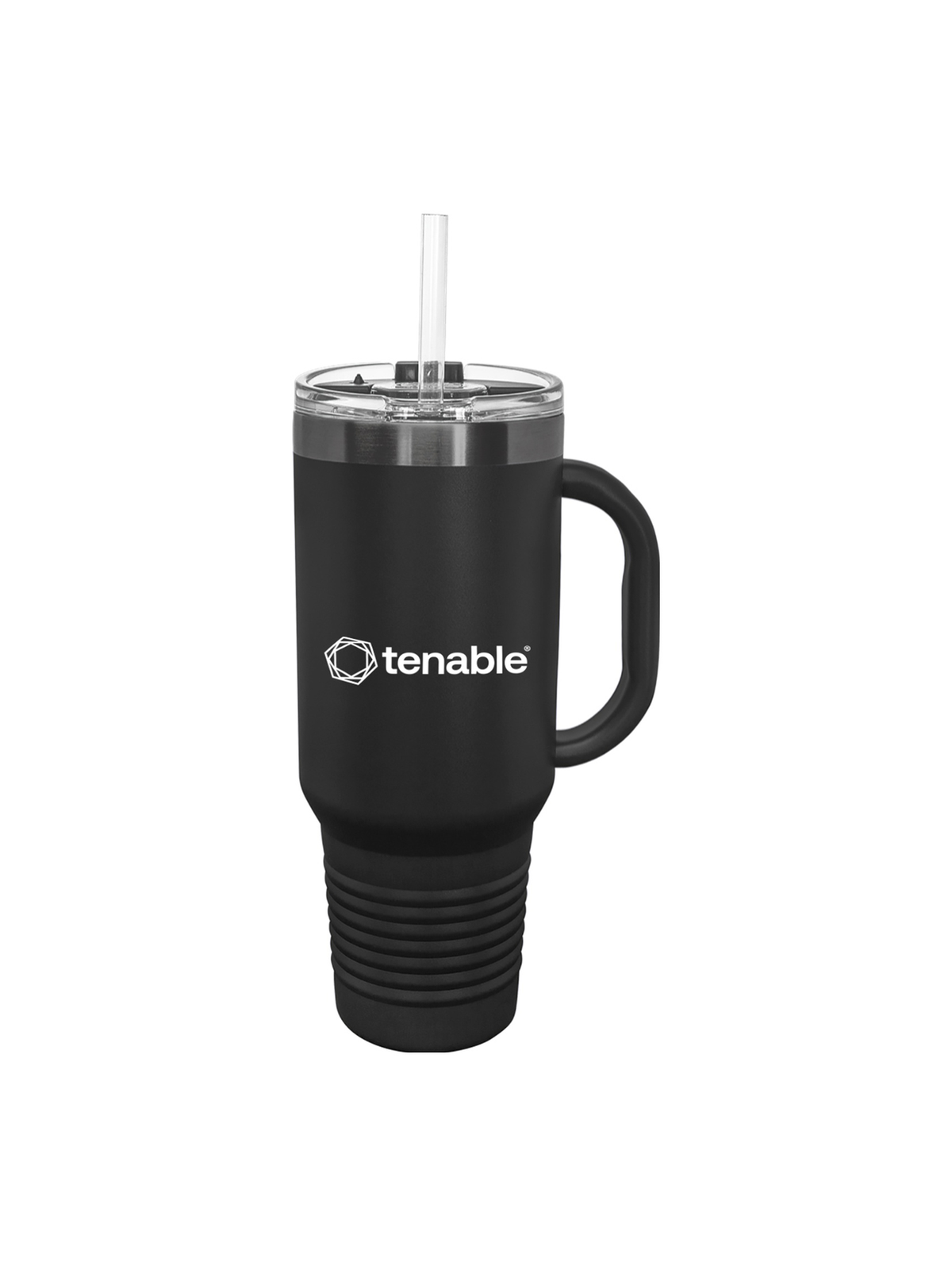 40 oz. ION-Plated Travel Mug with Handle, Straw Included